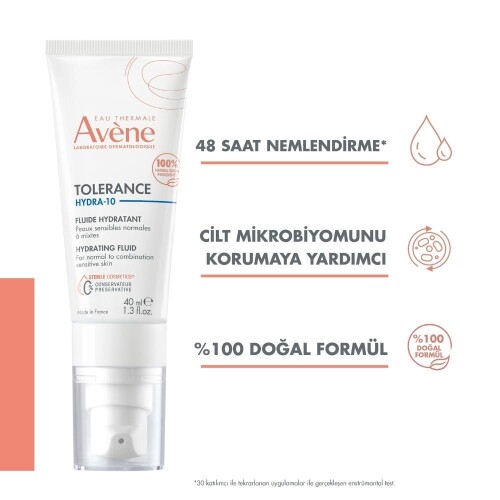 Avene Tolerance Hydra-10 Hydrating Fluid Nemlendirici Yüz Kremi 40ml - 2