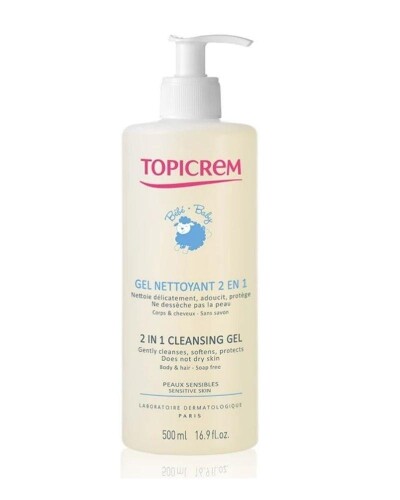 Topicrem Baby 2 İn 1 Cleansing Gel Bebek Şampuanı 500 Ml - Topicrem