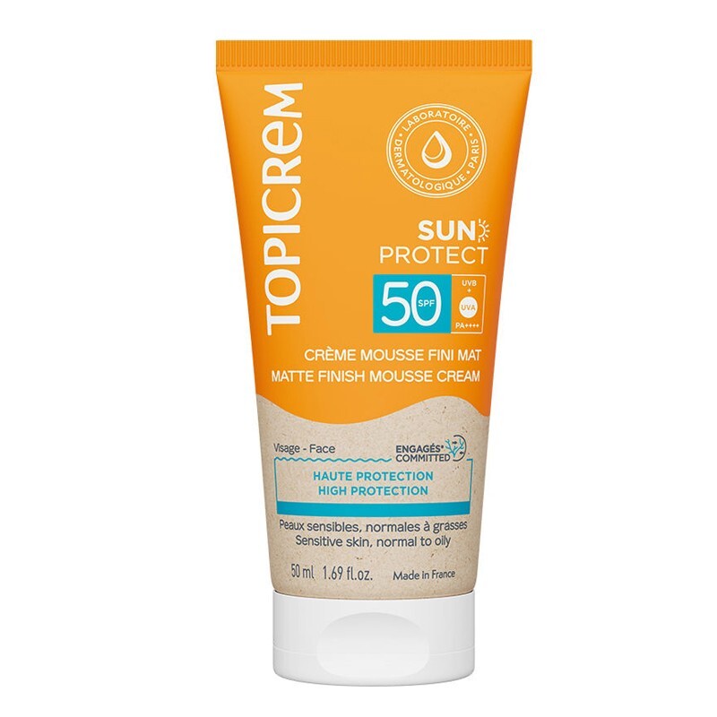 Topicrem Sun Protect Spf 50 Mat Bitişli Güneş Koruyucu Köpük Krem 50 ml - 1