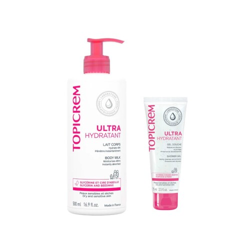 Topicrem Ultra Nemlendirici Vücut Sütü 500 ml + 75 ml Duş Jeli Hediyeli - Topicrem