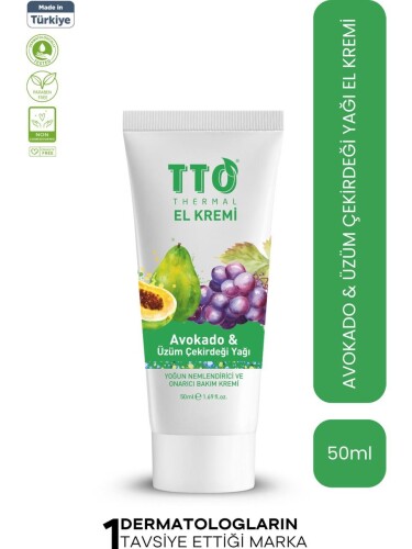 TTO El Kremi Avokado ve Üzüm Çekirdeği Yağı 50 ml - TTO