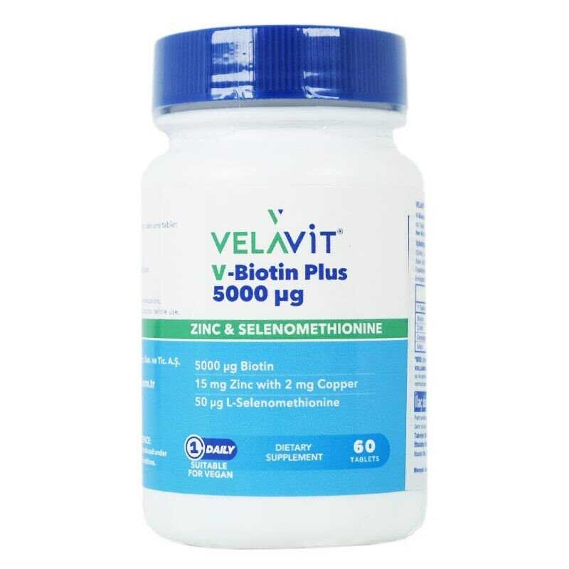 V-Biotin Plus 5000mcg Takviye Edici Gıda 60 Tablet - 1