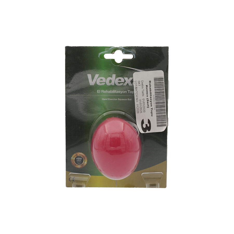 Vedexa Silikon Stres Topu Sert Kırmızı - 1