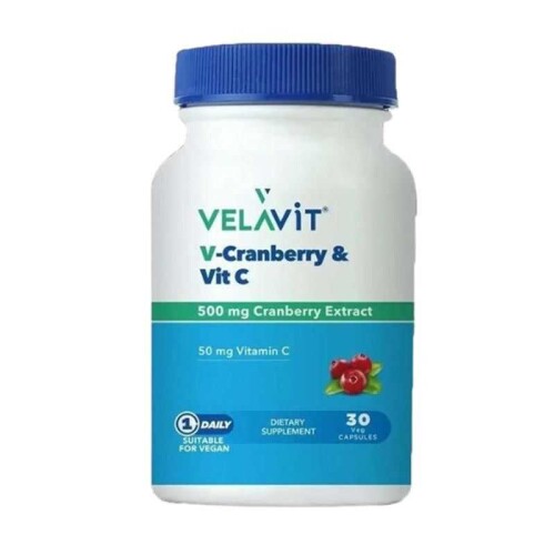 Velavit V-Cranberry & Vit C 30 Kapsül - Velavit