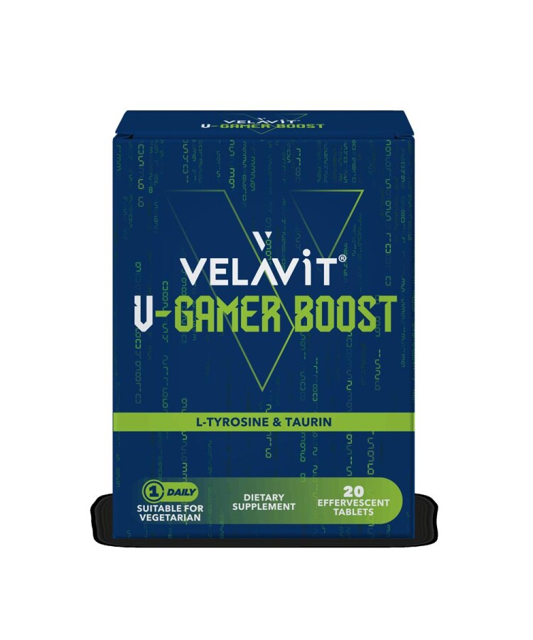 Velavit V- Gamer Boost L-Tyrosine & Taurın 20 Efervesan Tablet - 1