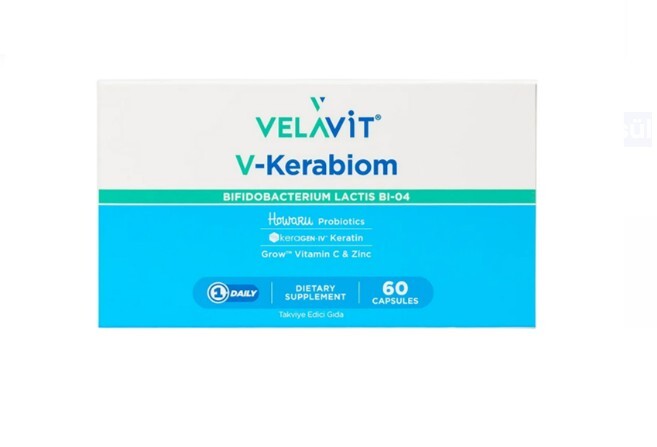 Velavit V-Kerabiom Takviye Edici Gıda 60 Kapsül - 1