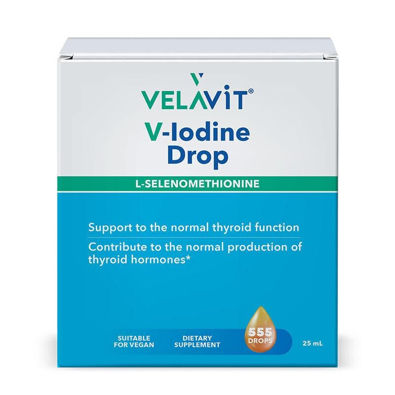 Velavit V-lodine Drop İyot ve Selenyum İçeren Takviye Edici Gıda 25 ml - 1