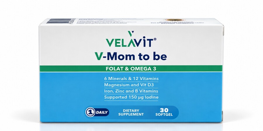 Velavit V-Mom To Be Folat ve Omega3 30 Softgel - 1