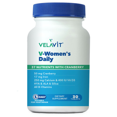 Velavit V-Womens Daily Takviye Edici Gıda 30 Tablet - Velavit
