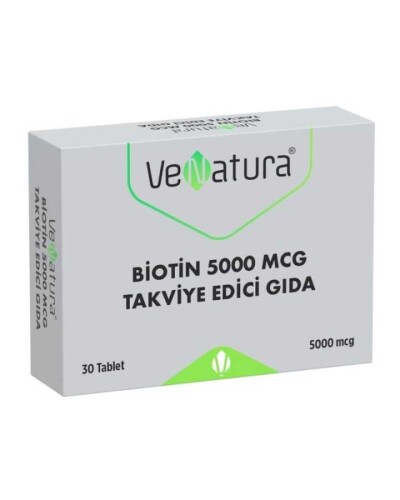VeNatura Biotin 5000 mcg Takviye Edici Gıda 30 Tablet - Venatura