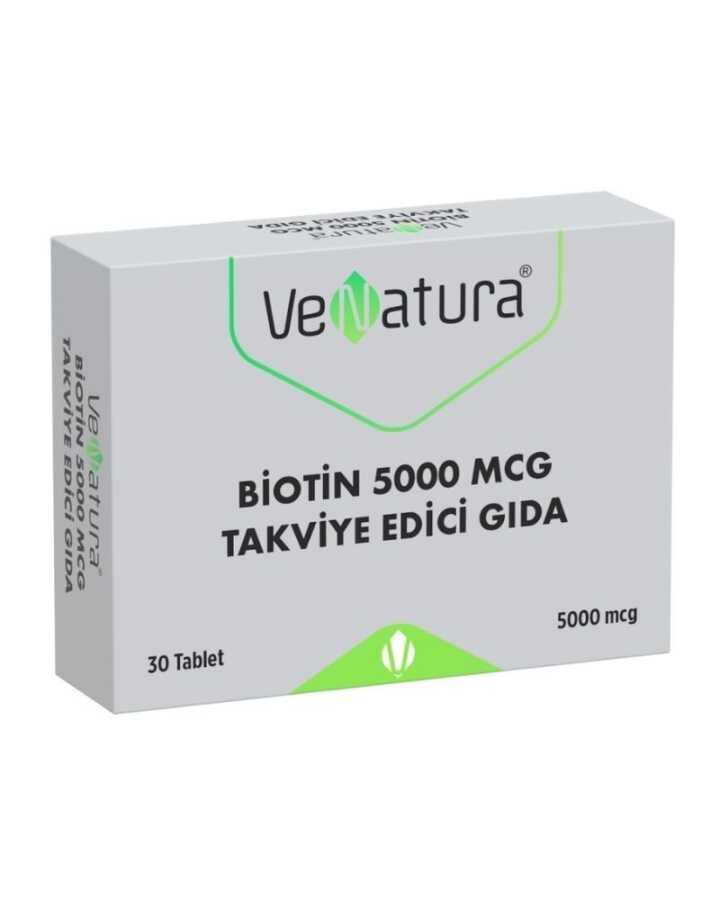 VeNatura Biotin 5000 mcg Takviye Edici Gıda 30 Tablet - 1
