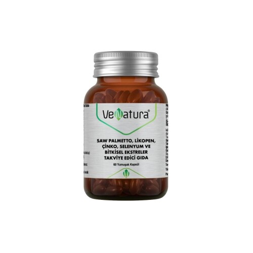 Venatura Saw Palmetto Likopen Çinko Selenyum 60 Yumuşak Kapsül - Venatura