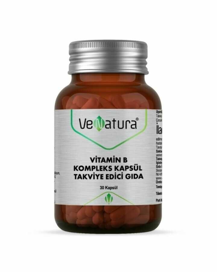 VeNatura Vitamin B Kompleks Kapsül Takviye Edici Gıda 30 Kapsül - 1