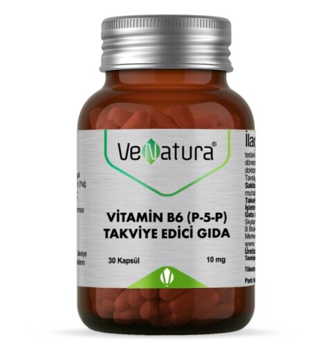 Venatura Vitamin B6 ( P-5-P) Takviye Edici Gıda 10 Mg 30 Kapsül - VeNatura