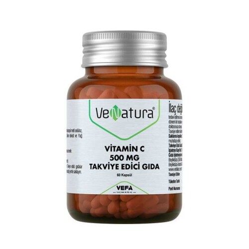 VeNatura Vitamin C 500 MG Takviye Edici Gıda 60 Kapsül - Vefa