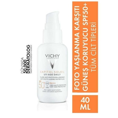 Vichy Capital Soleil SPF50+ UV Age Daily Güneş Kremi 40 ml - 2