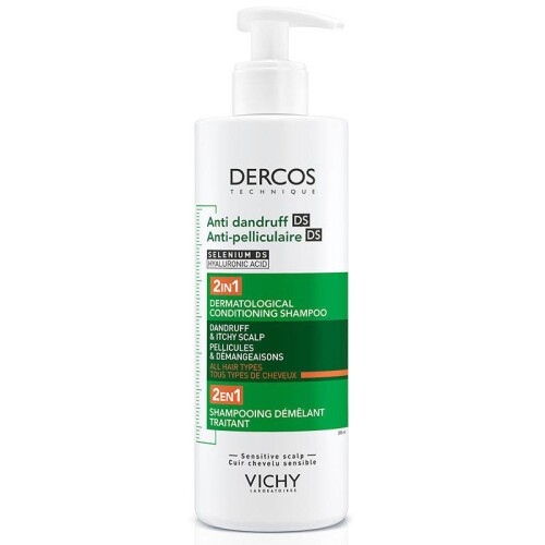 Vichy Dercos 2’si 1 Arada Kepek Karşıtı ve Nemlendirici Şampuan 390 ml - Vichy