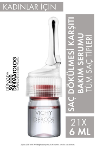 Vichy Dercos Aminexil Clinical 5 21x6ml - Kadınlar için Saç Dökülmesine Karşı Serum - 2