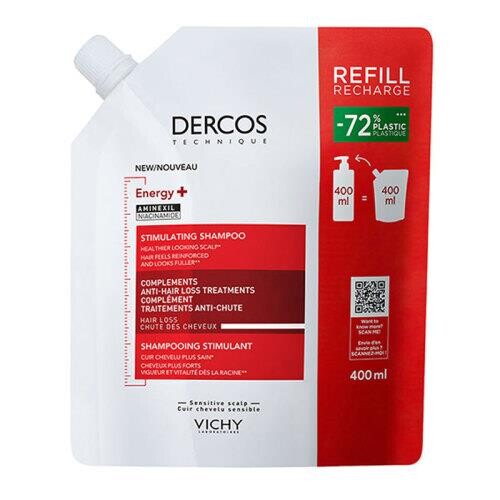 Vichy Dercos Energising Saç Dökülmesine Karşı Şampuan 390 ml - Refill - 1