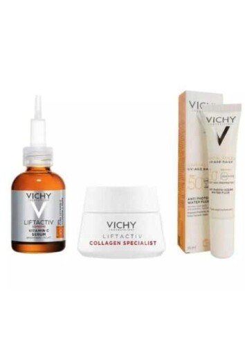 Vichy Liftactiv Antioksidan Aydınlatıcı Bakım Rutini 3lü Set + Çanta Hediyeli - 1