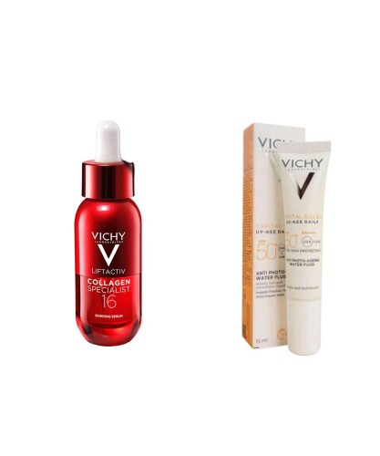 Vichy Liftactiv Collagen Specialist 16 Bonding Serum 30 ml + Uv Age Daily Spf50 15 Ml - Vichy