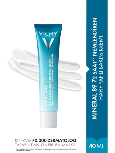 Vichy Mineral 89 Creme Boost 72 Saate Kadar Nemlendiren Bakım Kremi 40 Ml - Vichy
