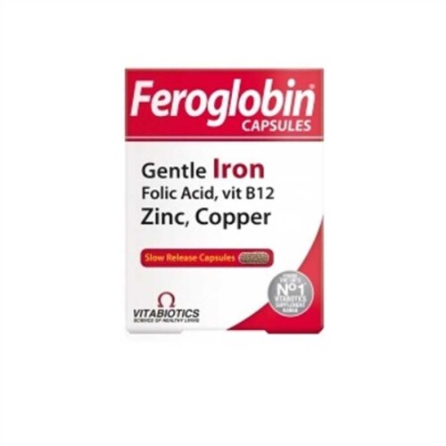 Vitabiotics Feroglobin Iron Takviye Edici Gıda 30 Kapsül - Vitabiotics