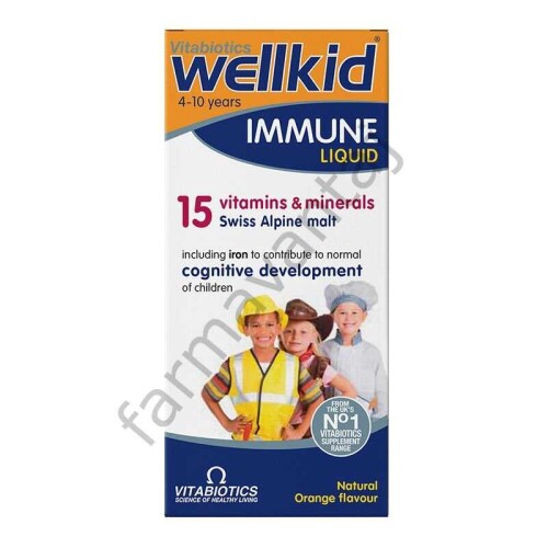 Vitabiotics Wellkid Immune Liquid Sıvı Takviye 150 ml | 4-10 Yaş - Vitabiotics