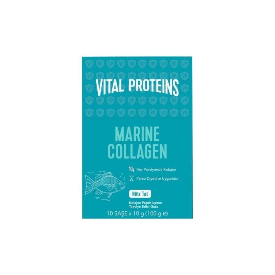 Vital Proteins Marine Collagen 10g x10 Saşe (100g Balık Kolajeni) - 1