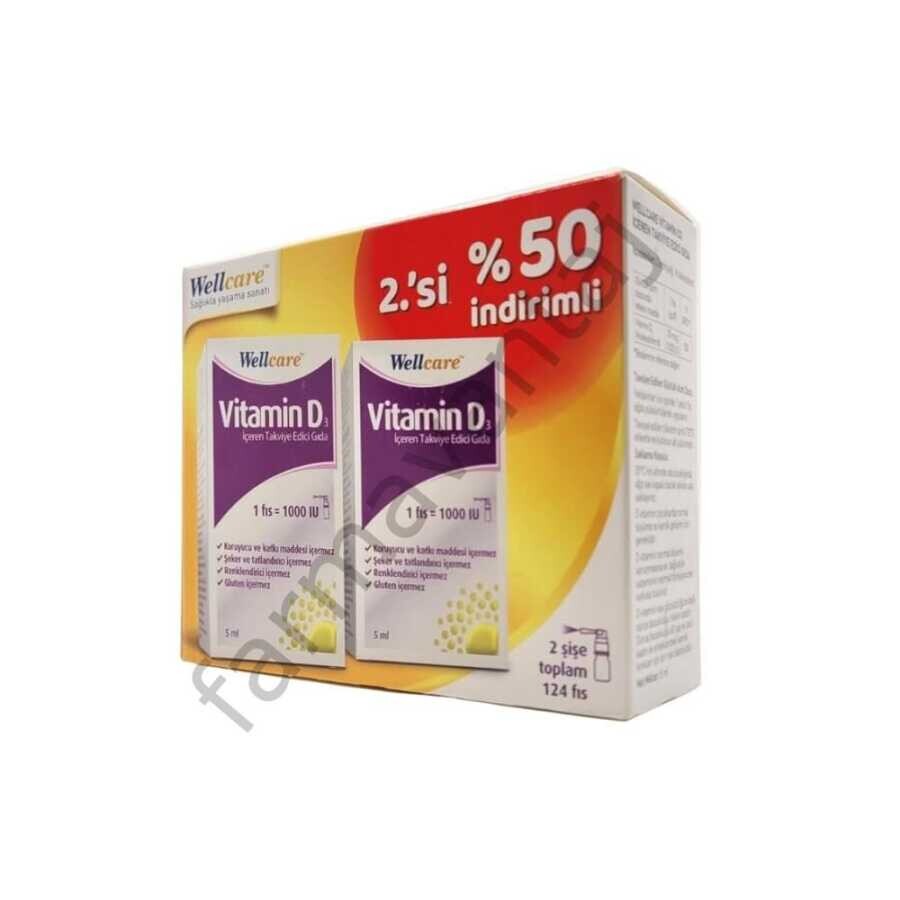 Vitamin D3 1000IU Takviye Edici Gıda 2 X 5ml 2.si %50 İndirimli Avantaj Paketi - 1