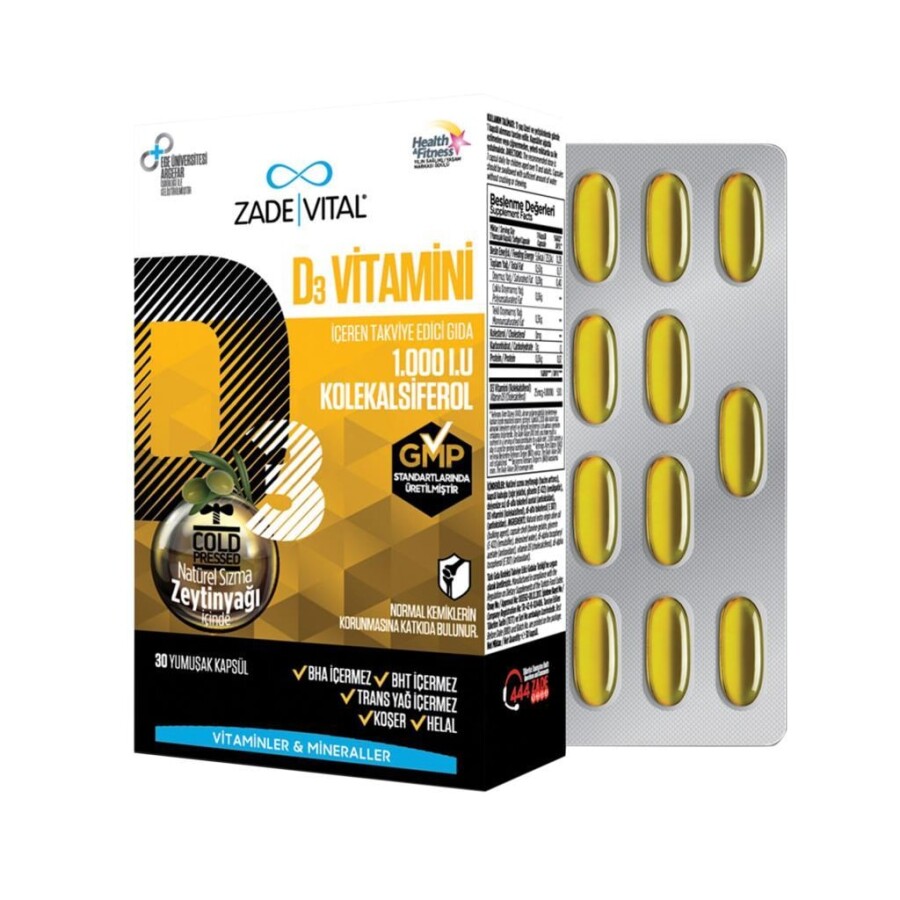 Vitamin D3 30 Yumuşak Kapsül 1.000IU - 1