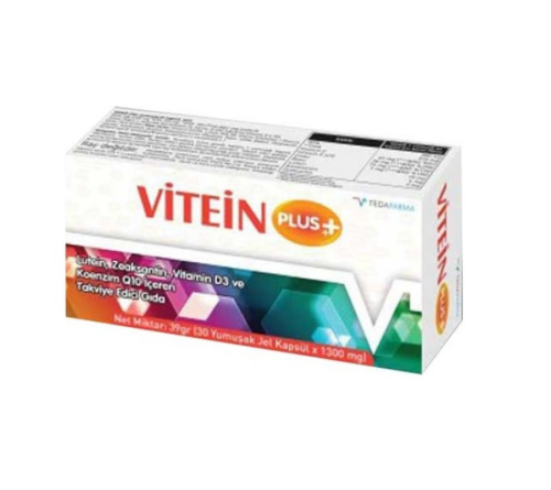 Vitein Plus 30 Yumuşak Jel Kapsül Gıda Takviyesi - Tedafarma