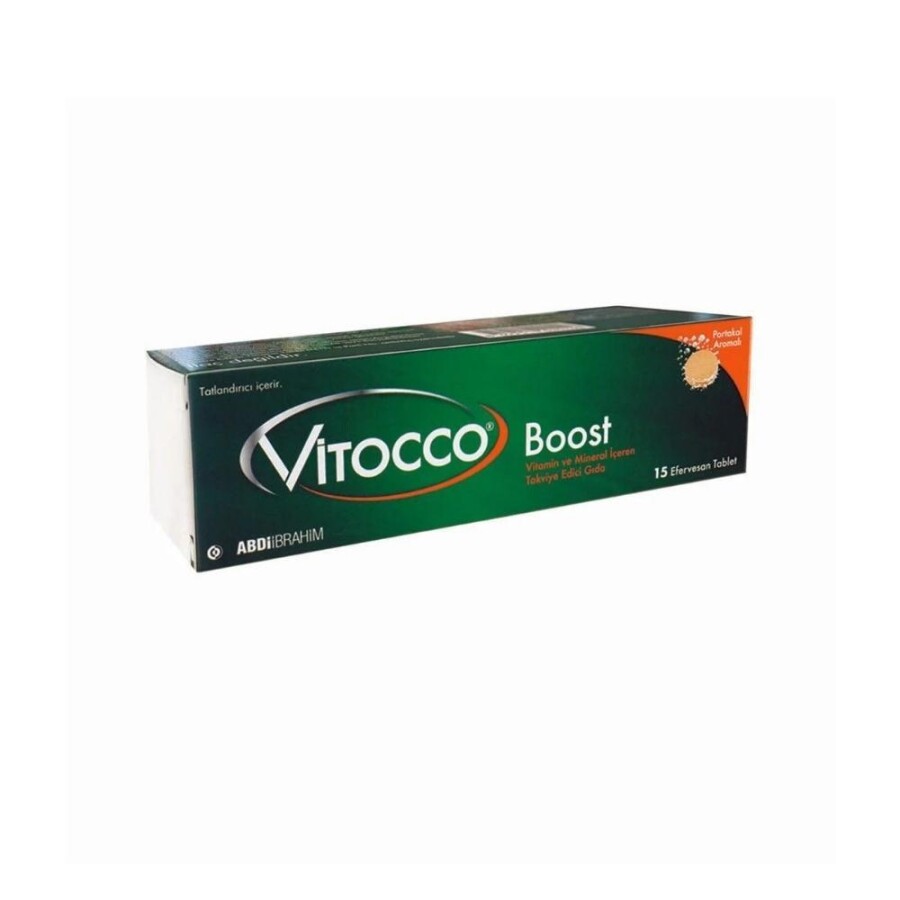 Vitocco Boost Vitamin ve Mineral İçeren Takviye Edici Gıda 15 Efervesan Tablet - 1