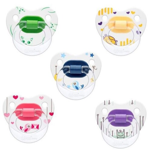 Wee Baby Desenli Damaklı Emzik No:2 (6-18ay) - Wee Baby