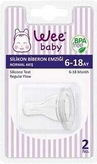 Wee Baby Silikon Biberon Yedek Emziği 6-18 Ay - Wee Baby