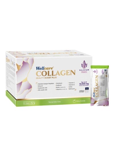Wellcare Collagen Beauty Boost Plus 10.000 mg 30 Saşe Elma Aromalı - Wellcare