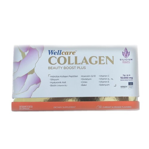 Wellcare Collagen Beauty Plus Frenk Üzümü Portakal Aromalı 30x40 Ml Tüp - Wellcare