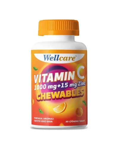 Wellcare Vitamin C & Çinko 60 Çiğneme Tableti - Wellcare