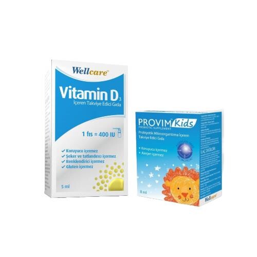 Wellcare Vitamin D3 400 IU+ Provim Kids 8 ml - Wellcare