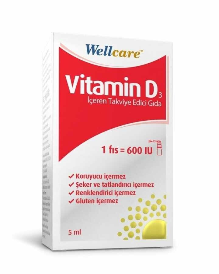 Wellcare Vitamin D3 İçeren Takviye Edici Gıda 5 ml - 1