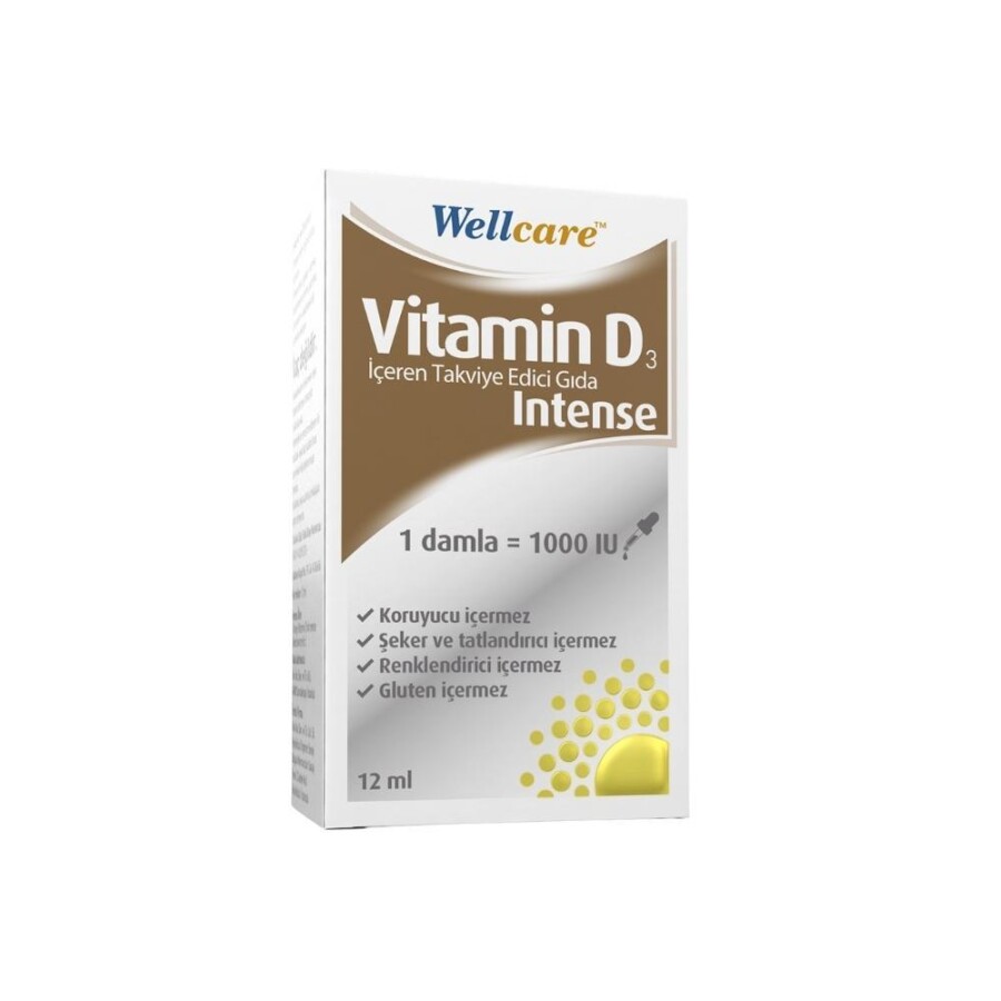 Wellcare Vitamin D3 Intense 1000UI Damla 12ml - 1
