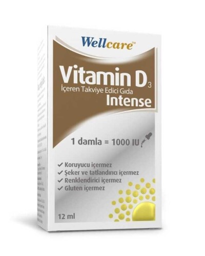 Wellcare Vitamin D3 Intense 1000UI Damla 12ml 