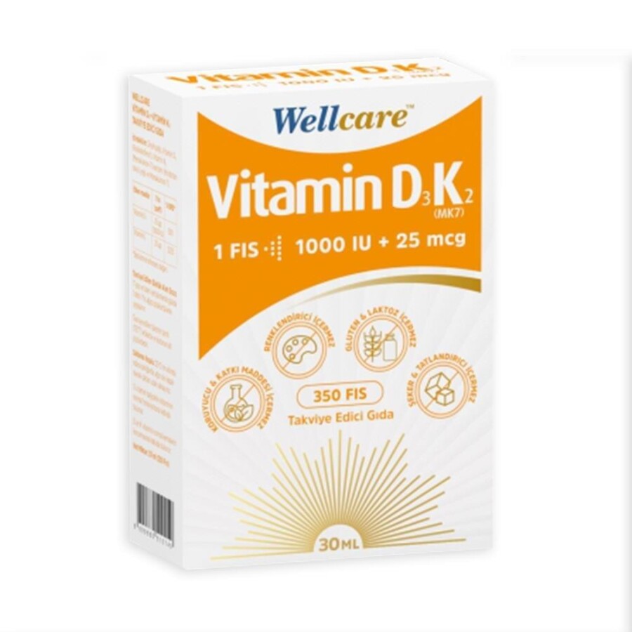 Wellcare Vitamin D3K2 Sprey 30 ml - 1