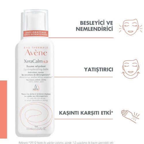 Avene Xeracalm A.D Baume Relipidant Besleyici, Rahatlatıcı, Nemlendirici Balsam 400ml - 3