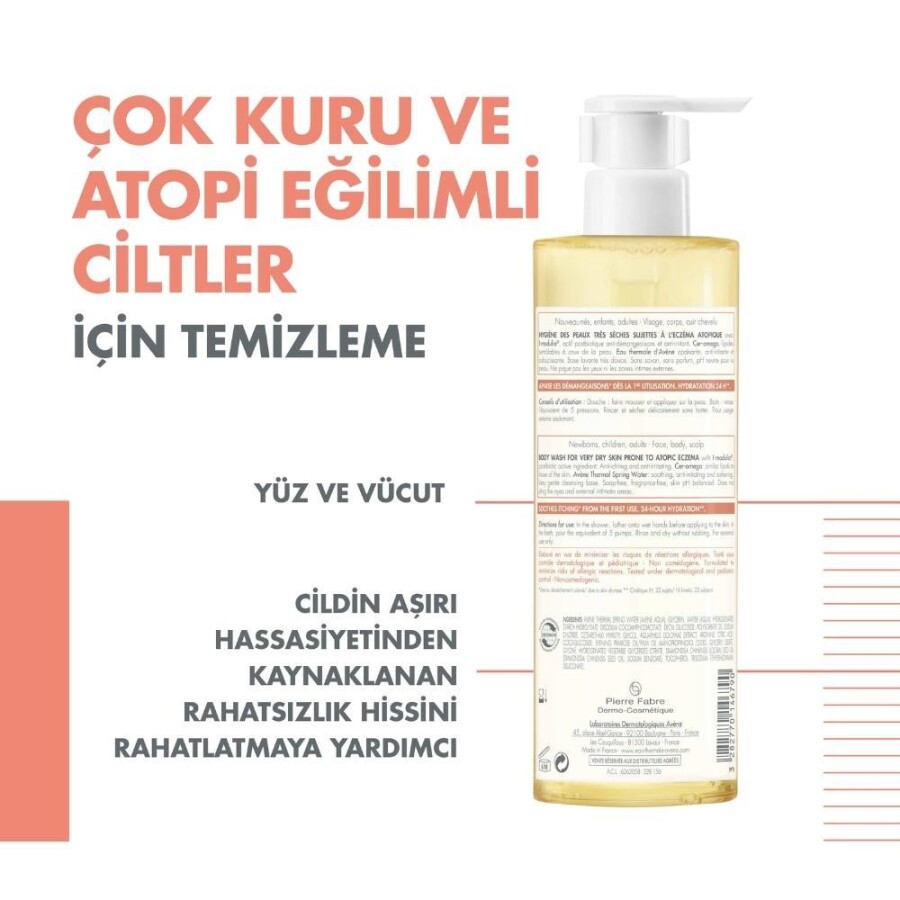 Avene XeraCalm A.D Lipid-Repleshing Cleansing Oil Temizleyici Yağ 400ml - 3