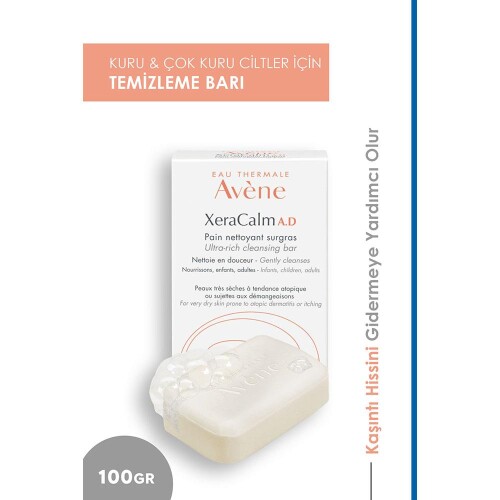 Avene XeraCalm A.D. Ultra-Rich Cleansing Bar Ultra Besleyici Temizleyici Bar 100gr - 2