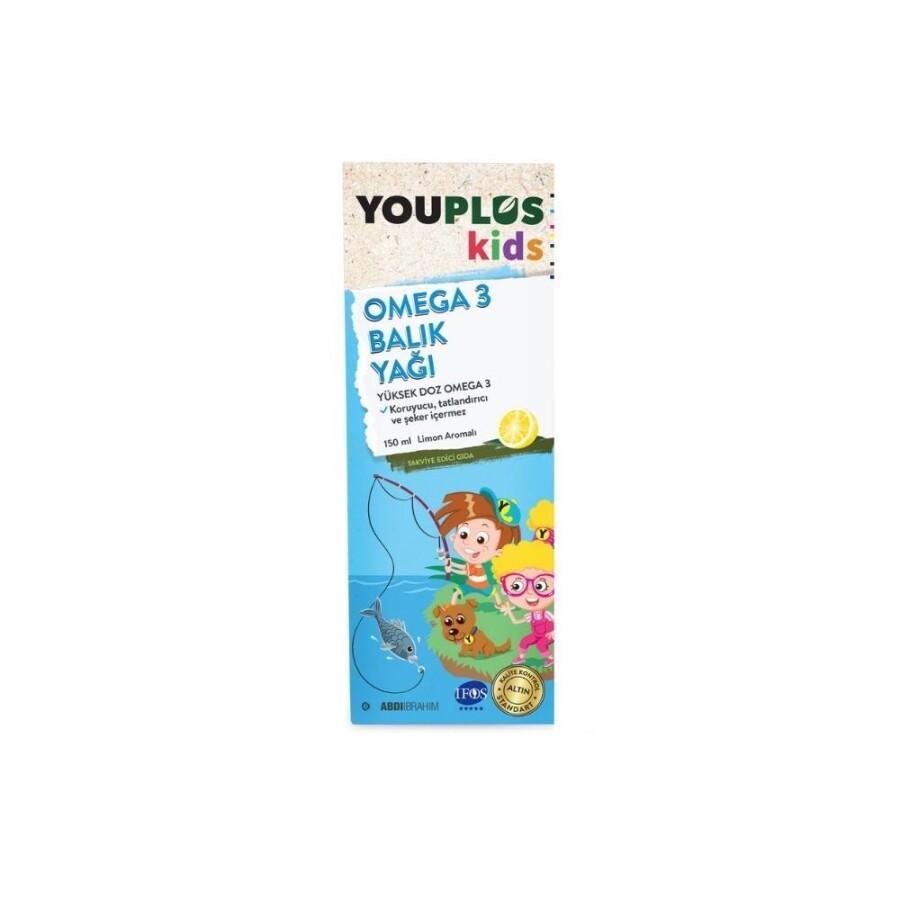 Youplus Kids Omega 3 150 ML Balık Yağı - 1