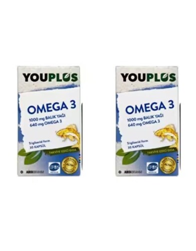 Youplus Omega 3 30+30 Kapsül - İkincisi %50 İndirimli - ABDİİBRAHİM