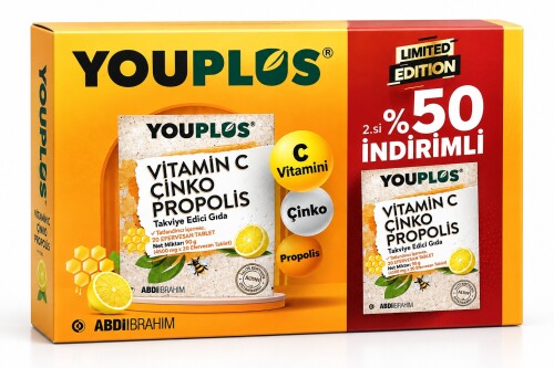Youplus Vitamin C Takviye Edici Gıda - İkincisi %50 İndirimli - BESİN DESTEK