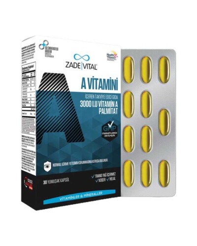 Zade Vital A Vitamini 30 Yumuşak Kapsül 